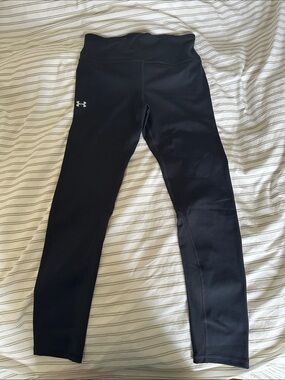 Under Armour Black Womans High-Waist Athletic Leggings with Logo